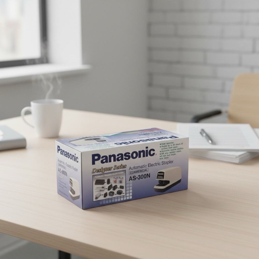 NIB Panasonic AS-300N Commercial Electric Stapler Designer Series Made in Japan